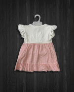 Baby Girls' Pink Overalls Dress with Character & Ruffles